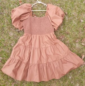 Entro Brown Midi Dress